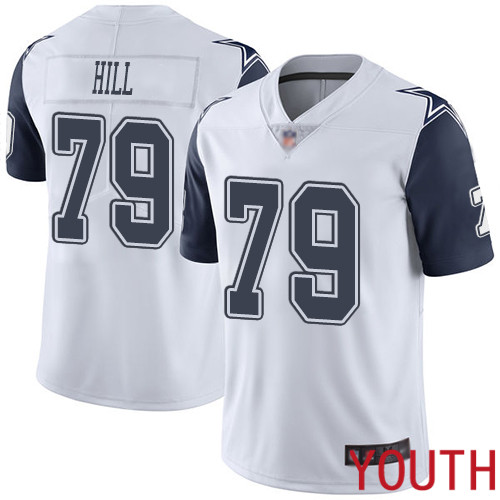 Youth Dallas Cowboys Limited White Trysten Hill #79 Rush Vapor Untouchable NFL Jersey